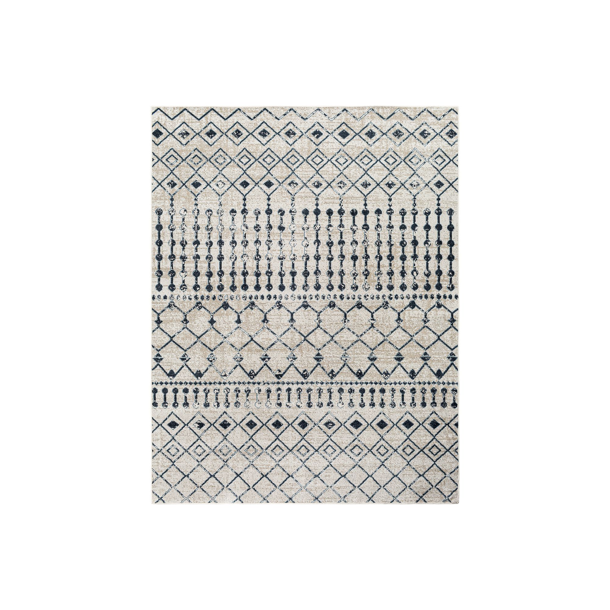 Decor 140 Laria Scandinavian Washable Area Rug, Dark Blue Gray