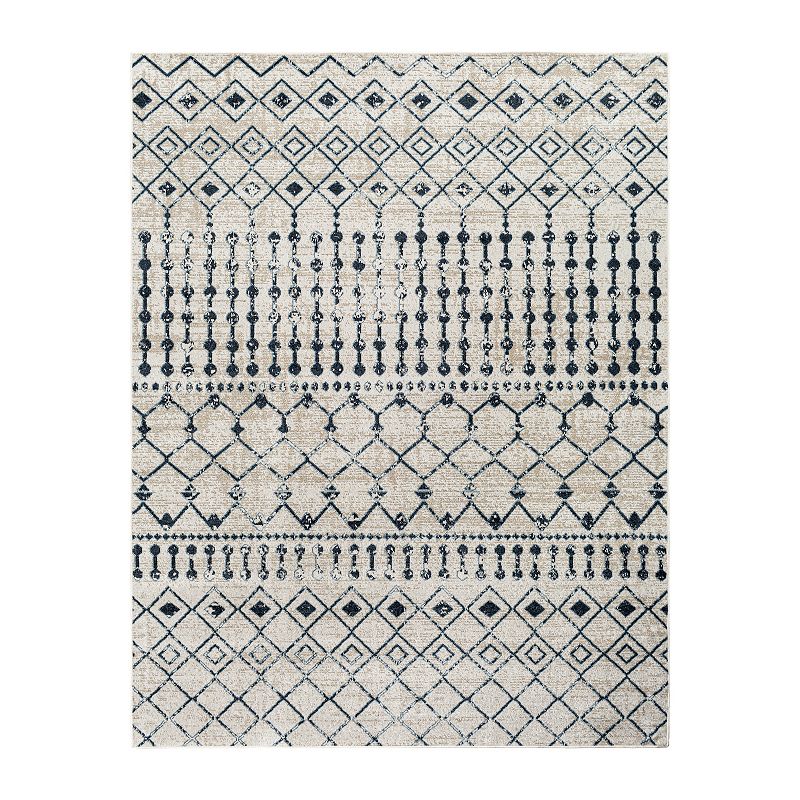 Decor 140 Laria Scandinavian Washable Area Rug, Blue, 5X7 Ft
