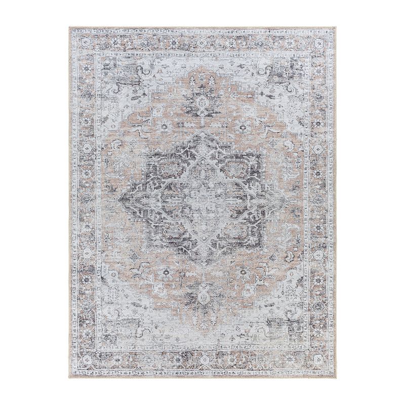 7'10"x10'2" Tahmis Traditional Machine Washable Rug Beige - Artistic Weavers