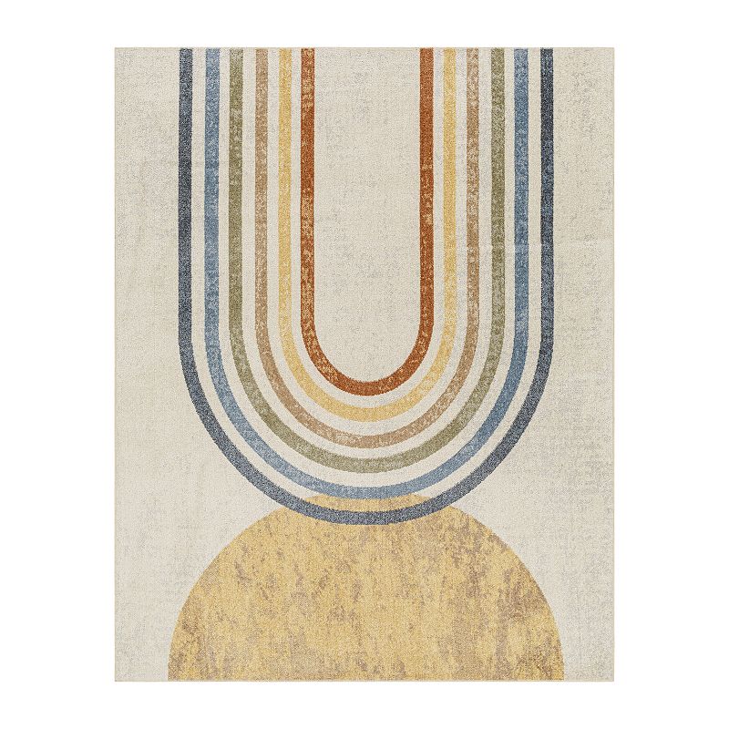 Decor 140 Lucina Contemporary Washable Area Rug, Multicolor, 8X10 Ft