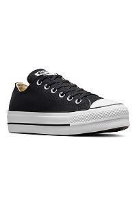 Image of Converse Chuck Taylor® All Star® Low Top Platform Sneaker in Black/White/White at Nordstrom, Size 10