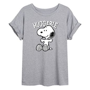 Juniors' Peanuts Huggable Oversized Graphic Tee