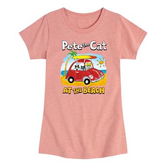 Girls 7-16 Pete The Cat At The Beach Graphic Tee