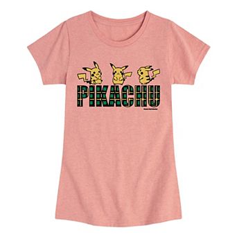 Girls 7-16 Pokemon Plaid Pikachu Graphic Tee
