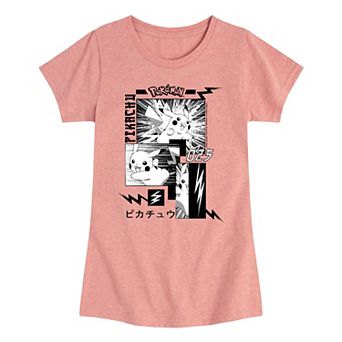 Girls 7-16 Pokemon Pikachu Manga Graphic Tee