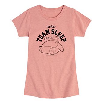 Girls 7-16 Pokemon Team Sleep Snorlax Graphic Tee
