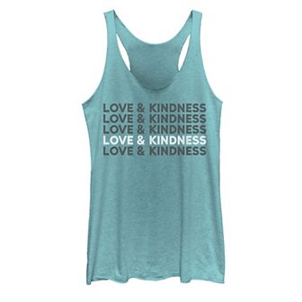 Juniors' "Love & Kindness" Stacked Graphic Tank Top