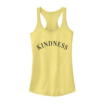 Juniors' "Kindness" Yellow Graphic Tank Top