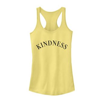Juniors' "Kindness" Yellow Graphic Tank Top