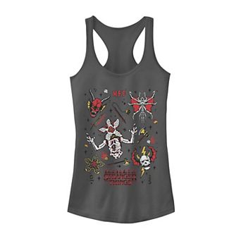 Juniors' Stranger Things Flash Sheet Monsters Racerback Graphic Tank Top