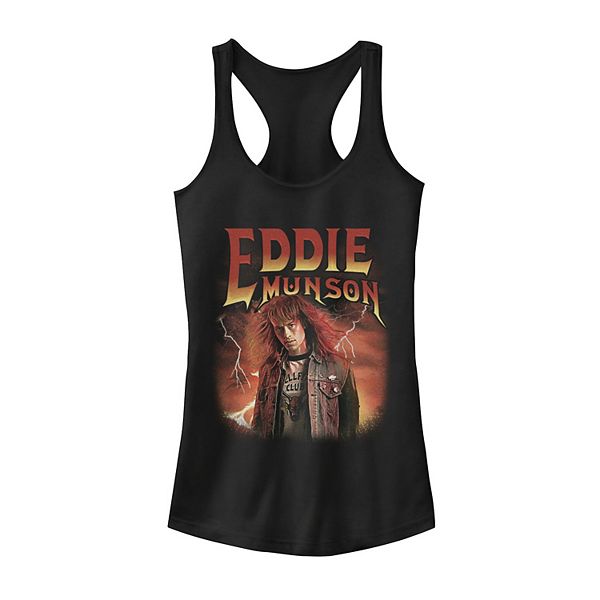 Juniors' Stranger Things Eddie Munson Hellfire Club Graphic Racerback ...