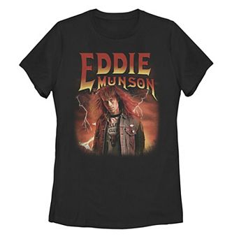 Juniors' Stranger Things Eddie Munson Hellfire Club Graphic Tee