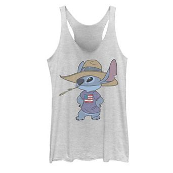 Disney's Lilo & Stitch American Farmer Portrait Juniors' Racerback Tri-blend Tank Top