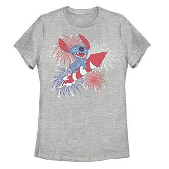 Disney's Lilo & Stitch Junior's Stich 4th Of July Firework Graphic Tee