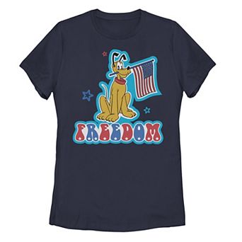 Disney's Mickey Mouse Juniors' Pluto "Freedom" Graphic Tee