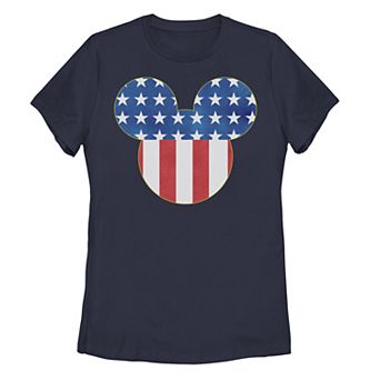 Disney's Mickey Mouse Juniors' American Flag Ears Graphic Tee