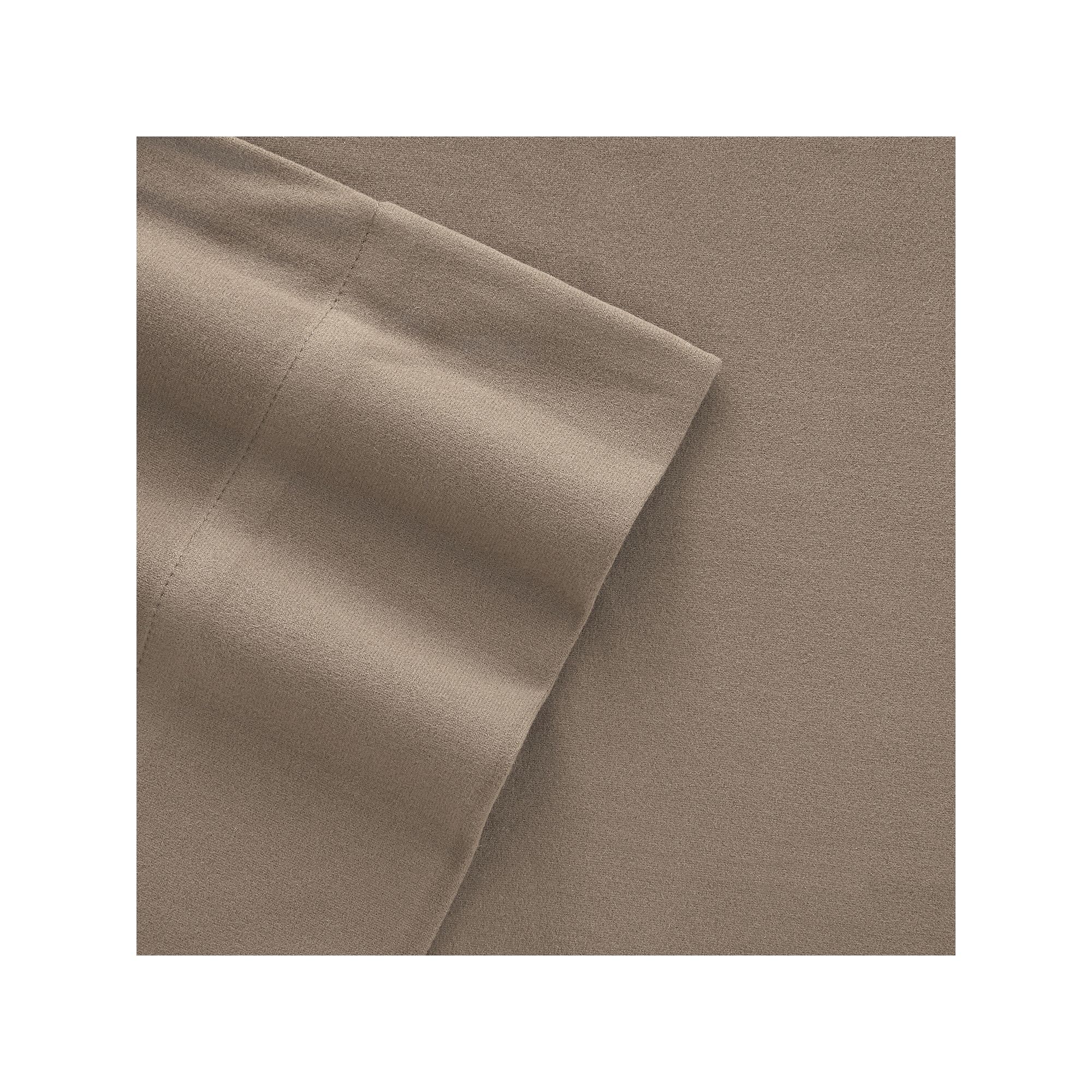 Micro Flannel® Solid Sheet Set with Pillowcases, Hazelnut