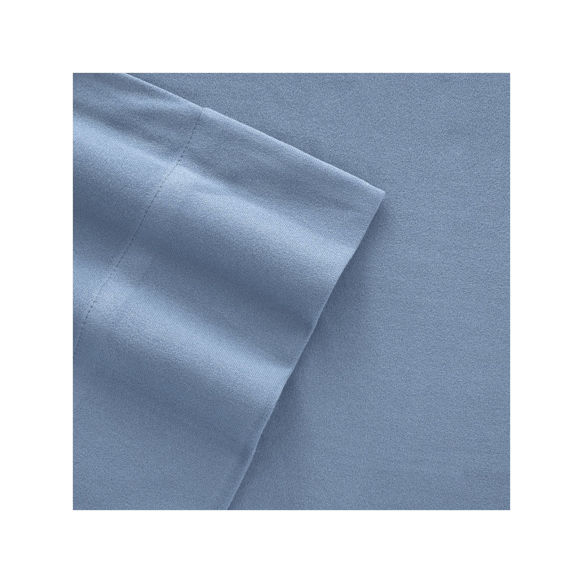 Micro Flannel® Solid Sheet Set with Pillowcases, Morning Glory