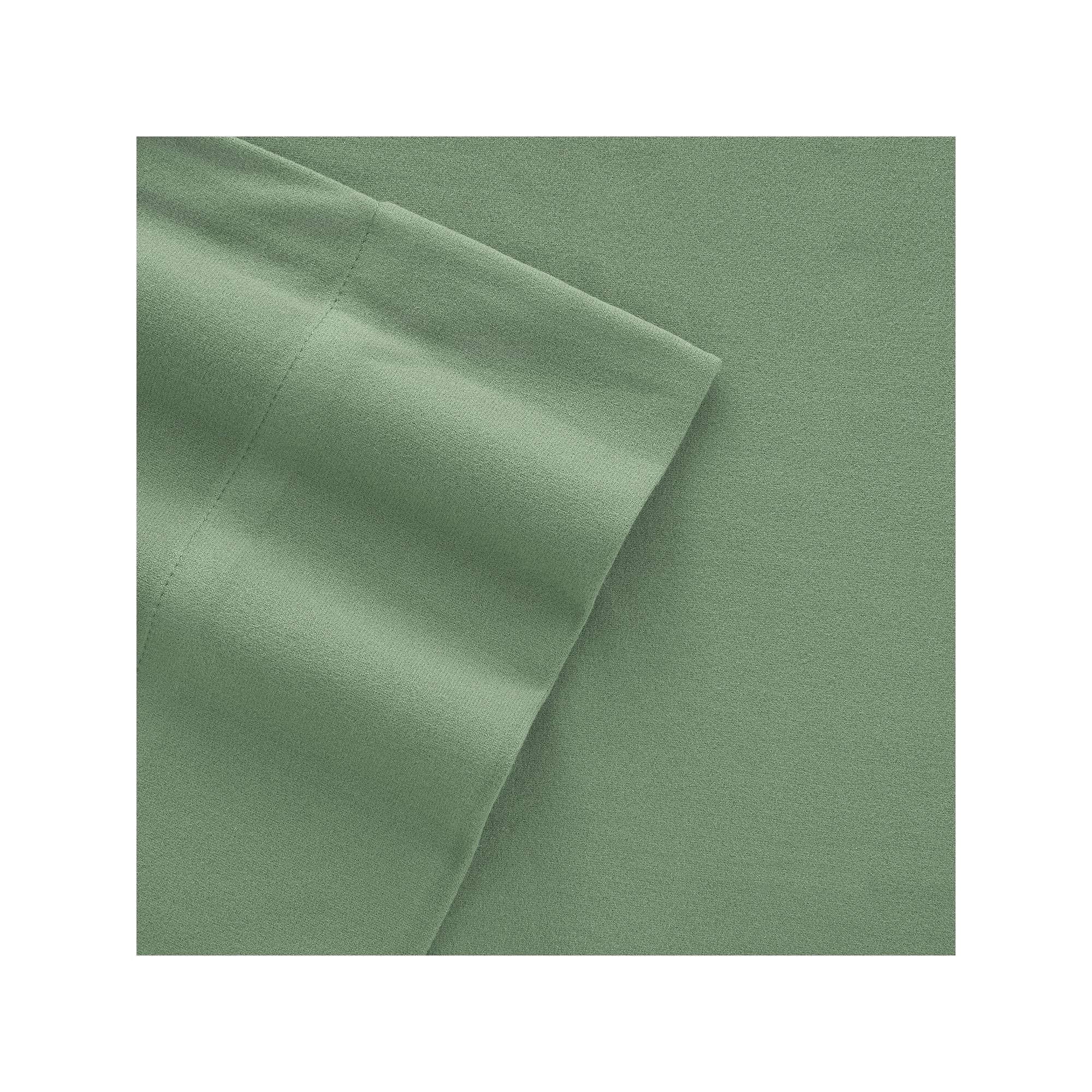 Micro Flannel® Solid Sheet Set with Pillowcases, Willow