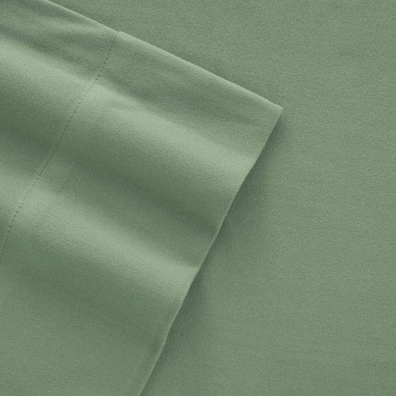 Micro Flannel Sheet Set with Pillowcases, Green, CKING SET