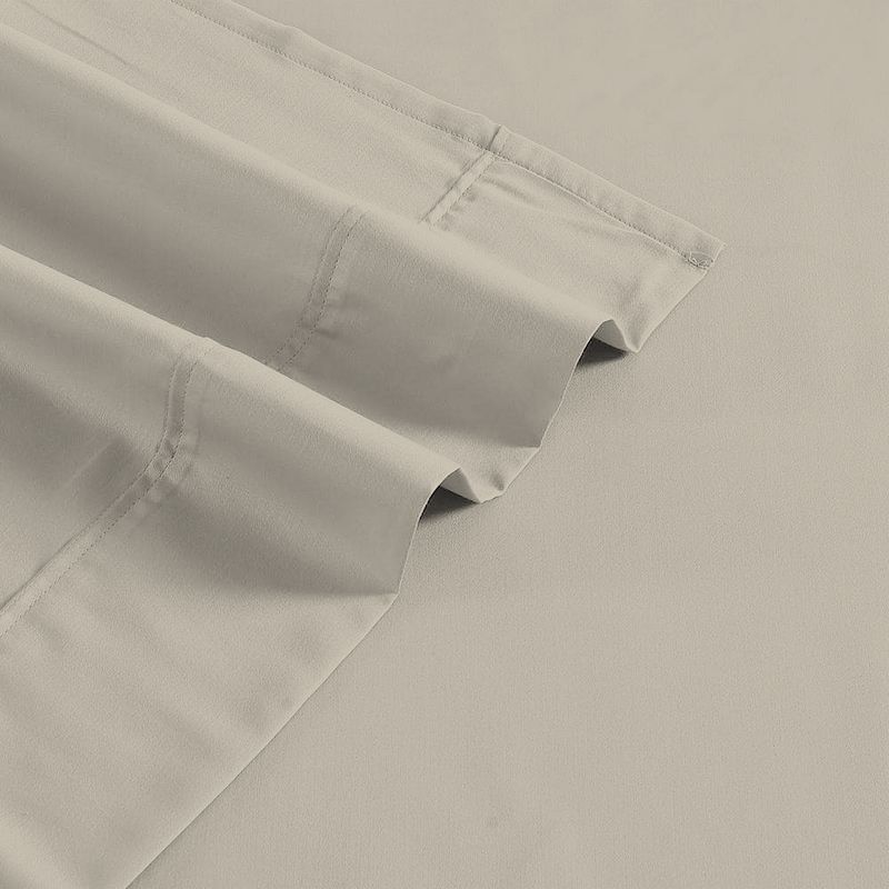 Aireolux 600 Thread Count Cotton Sateen Sheet Set or Pillowcases, Beige, Ki