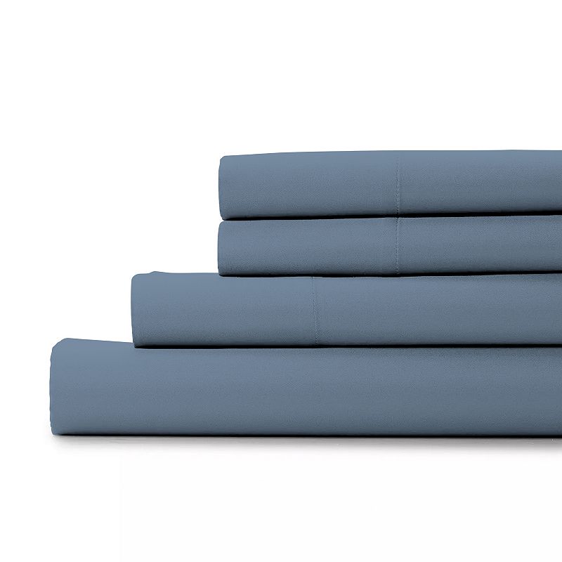 Aireolux 600 Thread Count Cotton Sateen Pillowcase Set, Blue, FULL SET