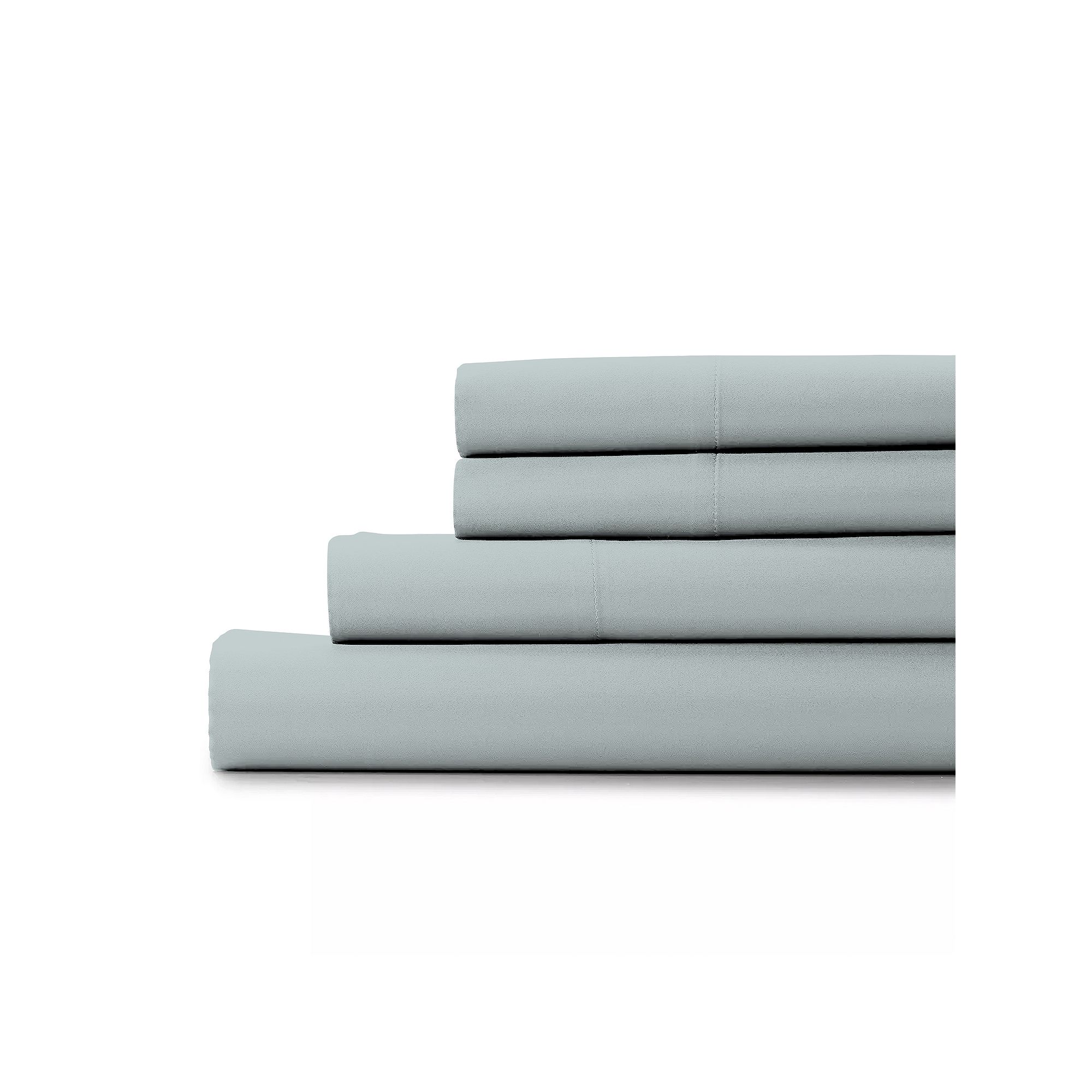Aireolux 600 Thread Count Cotton Sateen Pillowcase Set, Light Blue