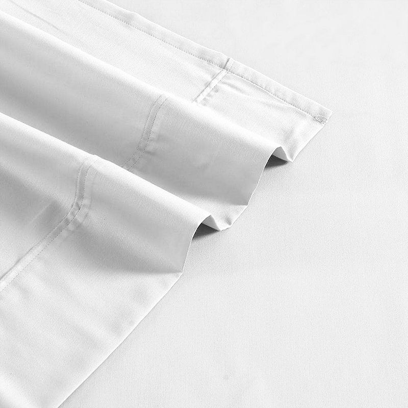 Aireolux 600 Thread Count Cotton Sateen Pillowcase Set, White, KG PC 2PK