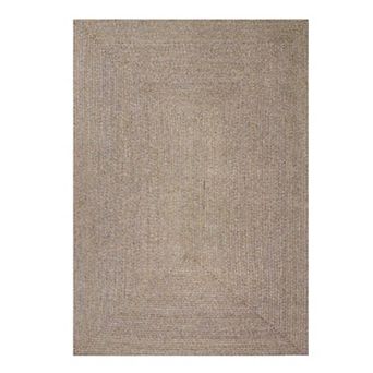Superior Modern Rustic Bohemian Reversible Multi-Tone Braided Indoor Outdoor Area Rug