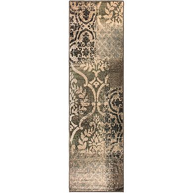 Superior Distressed Abstract Damask Indoor Area Rug