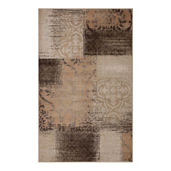 Superior Distressed Abstract Damask Indoor Area Rug
