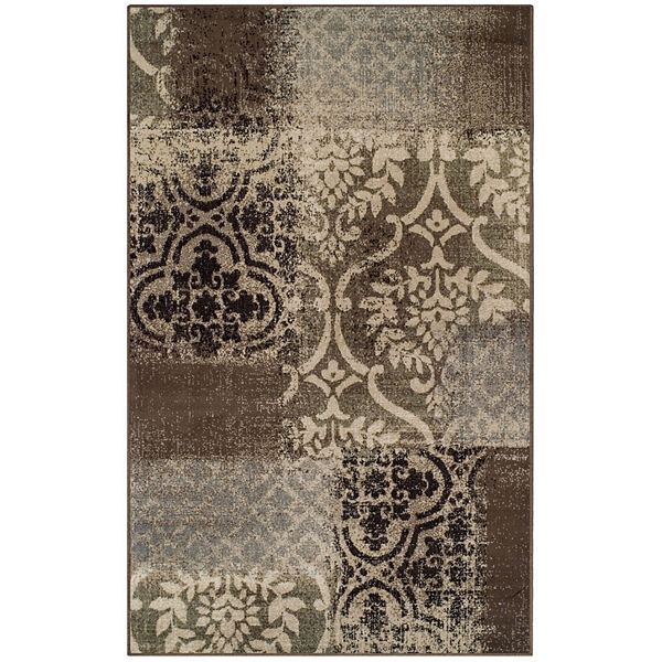 Superior Distressed Abstract Damask Indoor Area Rug