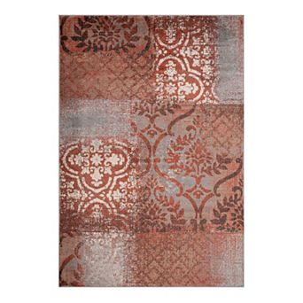 Superior Distressed Abstract Damask Indoor Area Rug