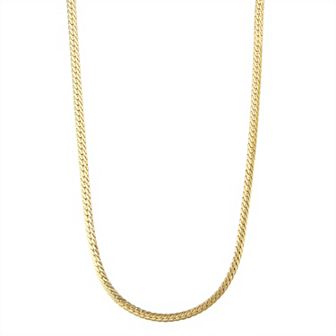 Jordan Blue 10k Gold 3.9 mm Tight Herringbone Chain Necklace