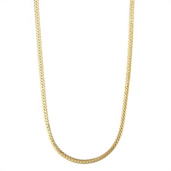 Jordan Blue 10k Gold 3.9 mm Tight Herringbone Chain Necklace