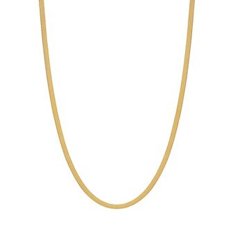 Jordan Blue 10k Gold 2.4 mm Smooth Herringbone Necklace