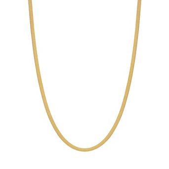 Jordan Blue 10k Gold 2.4 mm Smooth Herringbone Necklace