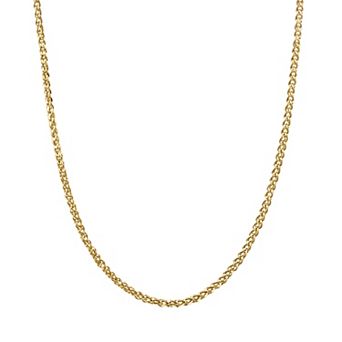 Jordan Blue 14k Gold 2.45 mm Wheat Chain Necklace