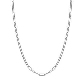 Jordan Blue 14k Gold 3.15 mm Paper Clip Chain Necklace