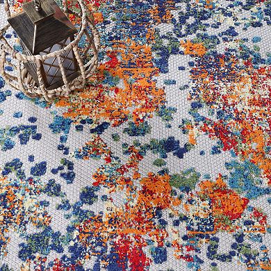 Superior Modern Abstract Splatter Indoor / Outdoor Area Rug