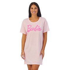 Barbie Womens Pyjamas White Boxy Fit Crop T-Shirt Black Shorts Pjs Set