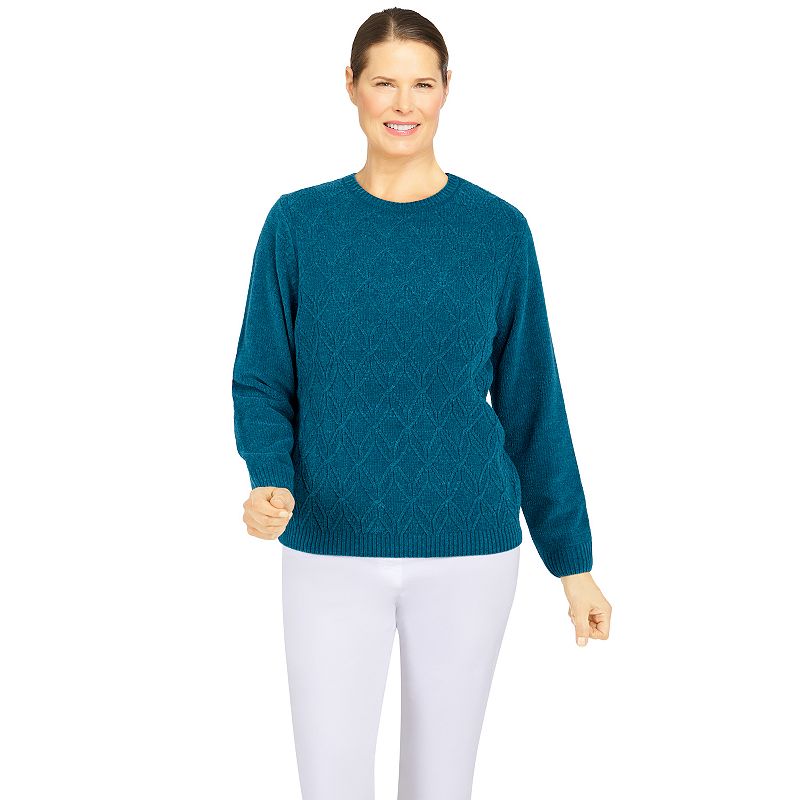 Petite Alfred Dunner Classics Chenille Cable Stitch Sweater, Womens, Size: