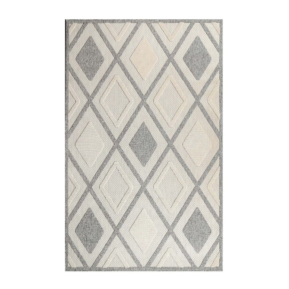 Superior Modern Geometric Diamond Lattice Indoor Outdoor Area Rug