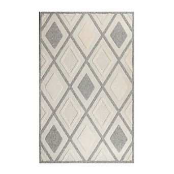 Superior Modern Geometric Diamond Lattice Indoor Outdoor Area Rug