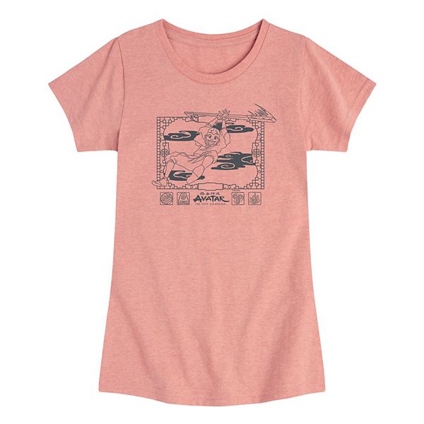 Girls 7-16 Avatar The Last Airbender Aang Glider Graphic Tee
