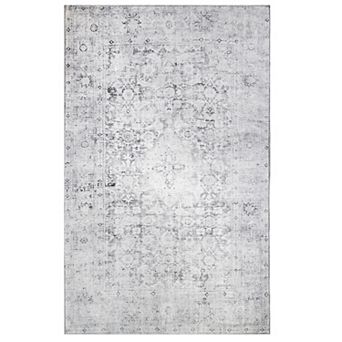 Superior Huda Rustic Ornate Medallion Indoor Area Rug