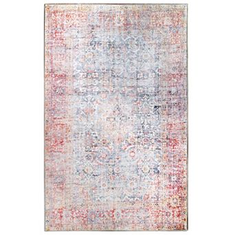 Superior Huda Rustic Ornate Medallion Indoor Area Rug