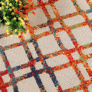 Superior Geometric Modern Diamond Lattice Indoor Outdoor Area Rug