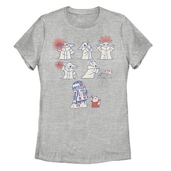 Disney's Star Wars: The Mandalorian Juniors' Grogu Grid Graphic Tee