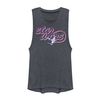 Juniors' Star Wars Striped Shadow Star Wars Logo Tank Top